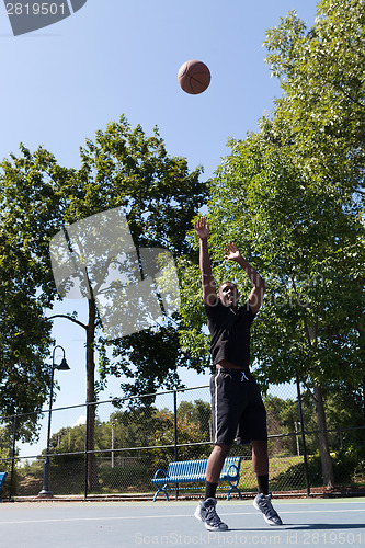 Image of Basketball Player Shooting