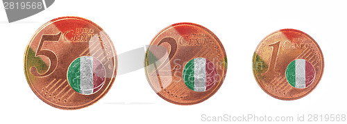 Image of European union concept - 1, 2 and 5 eurocent