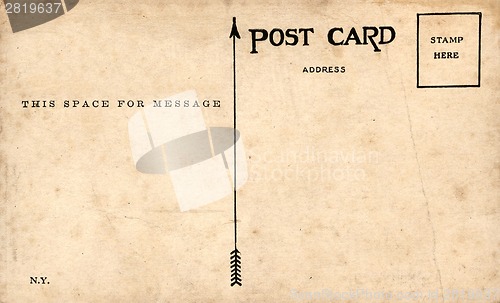 Image of Backside of postcard