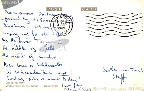 Image of Backside of postcard