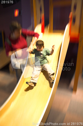 Image of baby sliding