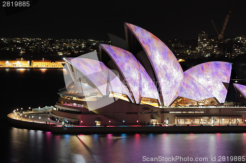 Image of Iconic Sydney Opera House during Vivid festival