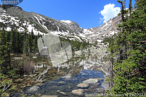 Image of Lake Haiyaha, Rocky Mountains