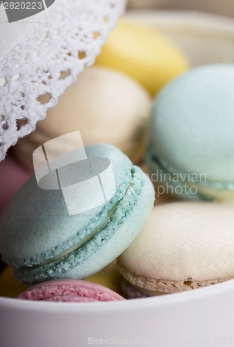 Image of box of fresh french macaroons