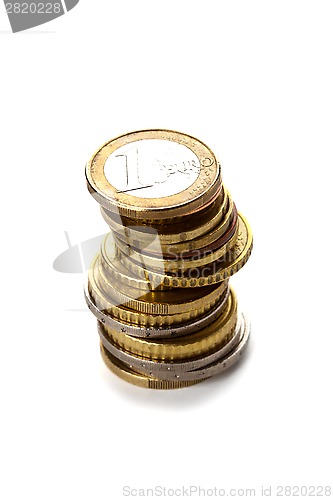 Image of stack of euro coins