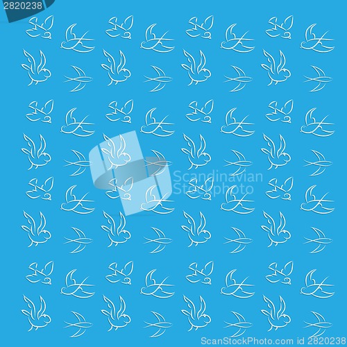 Image of Blue background with birds