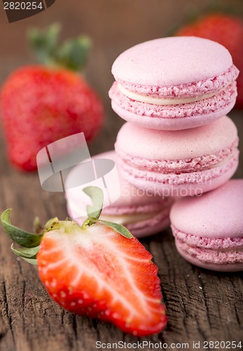 Image of French macaroons .Dessert