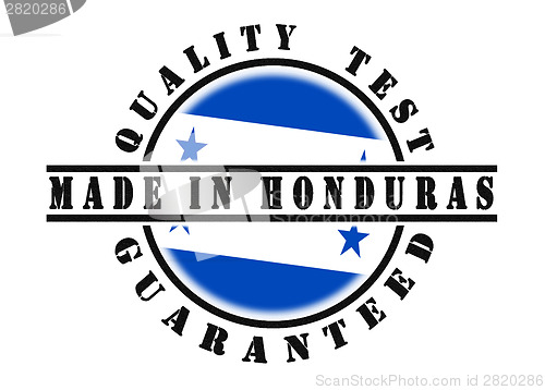 Image of Quality test guaranteed stamp 