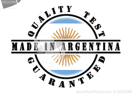 Image of Quality test guaranteed stamp 