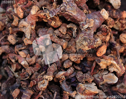 Image of Spices and herbs on market