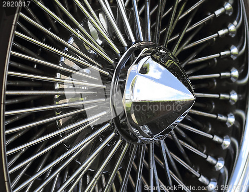 Image of Vintage car wheel