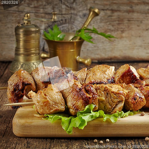 Image of grilled pork meat kebab