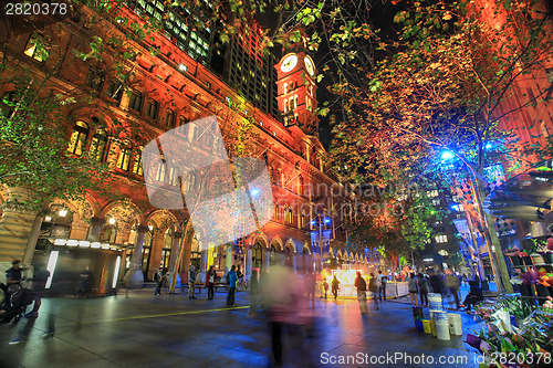 Image of Martin Place, Sydney during Vivid festival