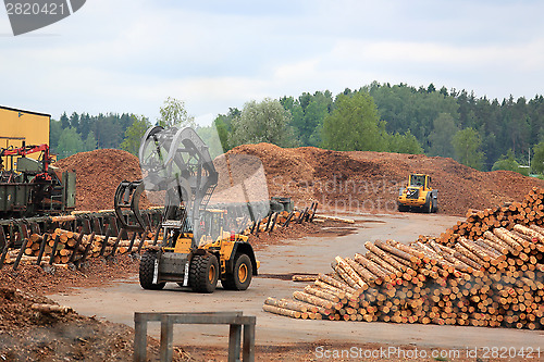 Image of Working at Lumber Yard