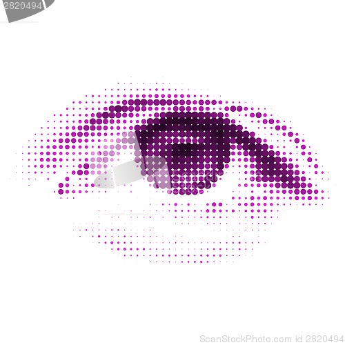 Image of Abstract halftone digital eye. EPS 8