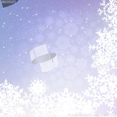 Image of Christmas background with snowflakes. EPS 8