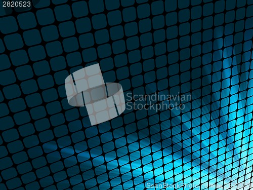 Image of Blue rays light 3D mosaic. EPS 8