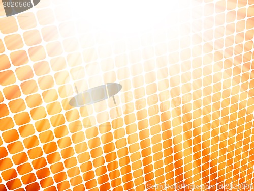 Image of Red yellow rays light 3D mosaic. EPS 8
