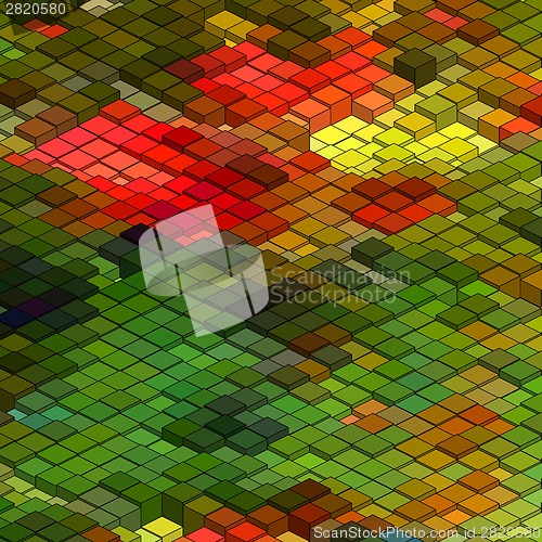 Image of Abstract 3d colorful mosaic background. EPS8
