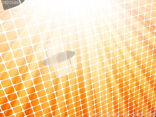 Image of Red yellow rays light 3D mosaic. EPS 8