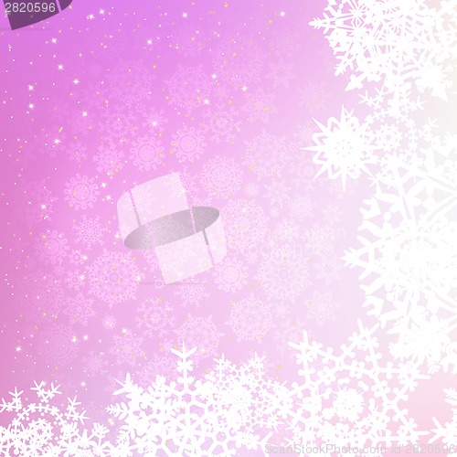 Image of Christmas background with snowflakes. EPS 8