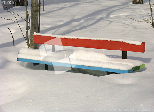 Image of Bench  under the snow