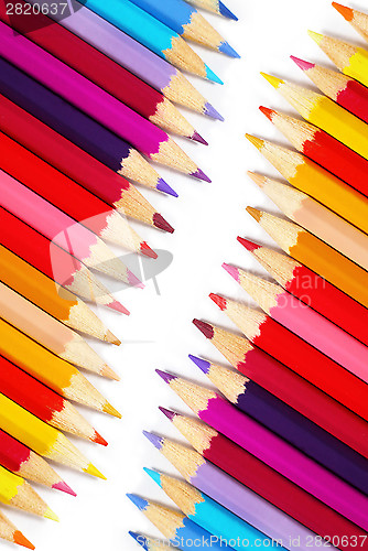 Image of Color pencils isolated on white background