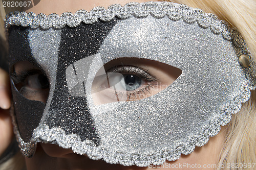 Image of closeup mask face