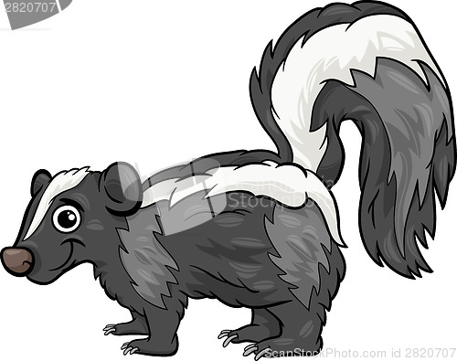 Image of skunk animal cartoon illustration