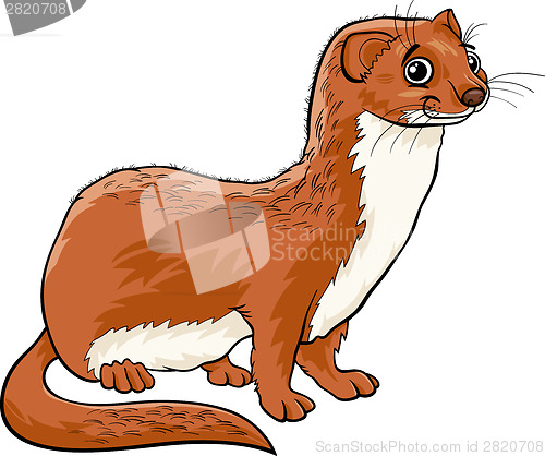 Image of weasel animal cartoon illustration