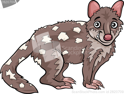 Image of tiger quoll animal cartoon illustration