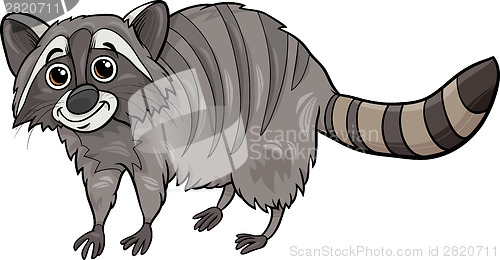 Image of raccoon animal cartoon illustration