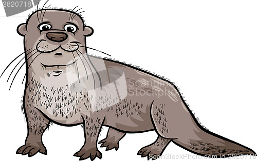 Image of otter animal cartoon illustration