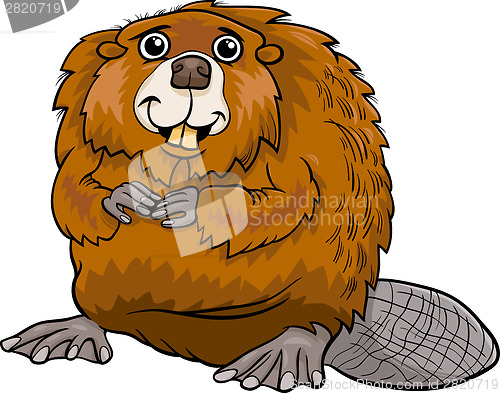 Image of beaver animal cartoon illustration