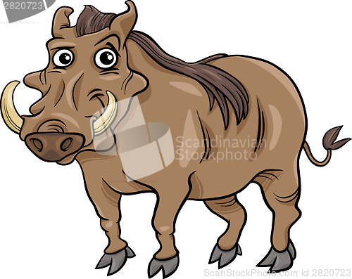 Image of warthog animal cartoon illustration