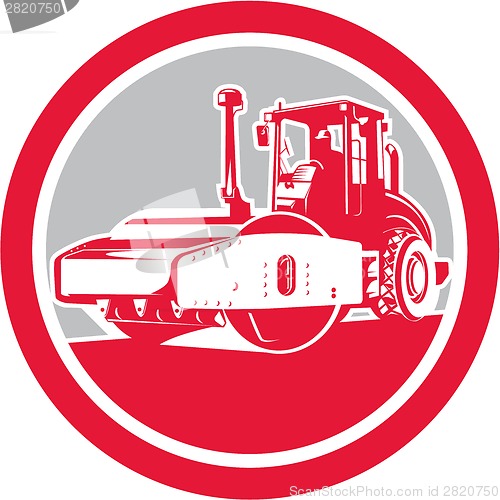 Image of Road Compactor Circle Retro 