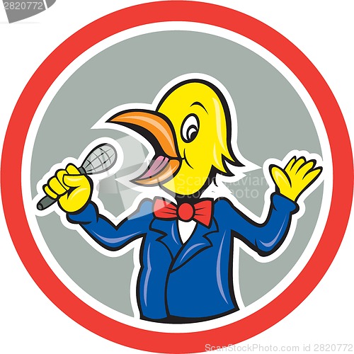 Image of Yellow Bird Singing Cartoon