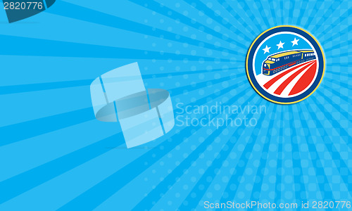 Image of Business card Steam Train Locomotive Retro Shield