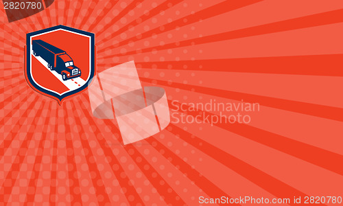 Image of Business card Container Truck and Trailer Shield Retro