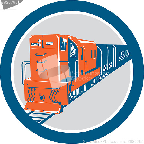 Image of Diesel Train Circle Retro