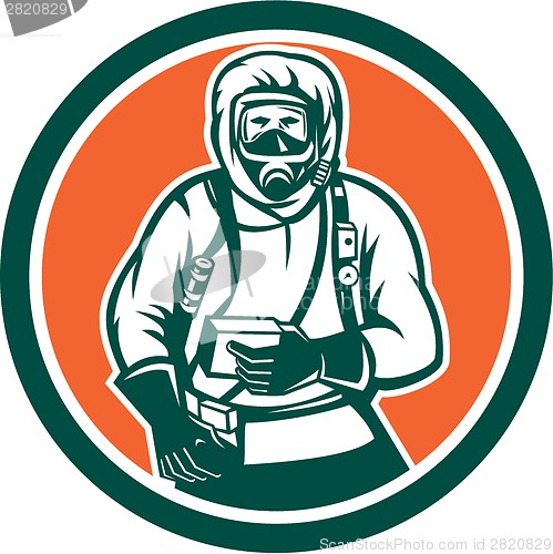 Image of Hazchem Worker Circle Retro