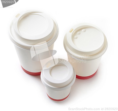 Image of various paper coffee cups