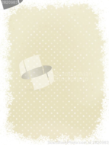 Image of Elegant polka dot with snowflakes. EPS 8