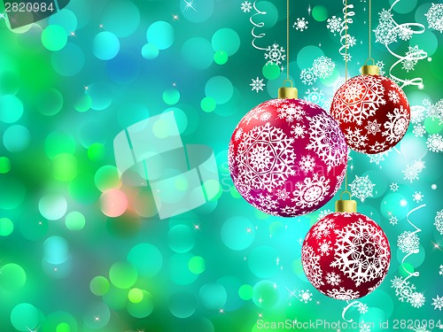 Image of Christmas with multicolor baubles. EPS 8