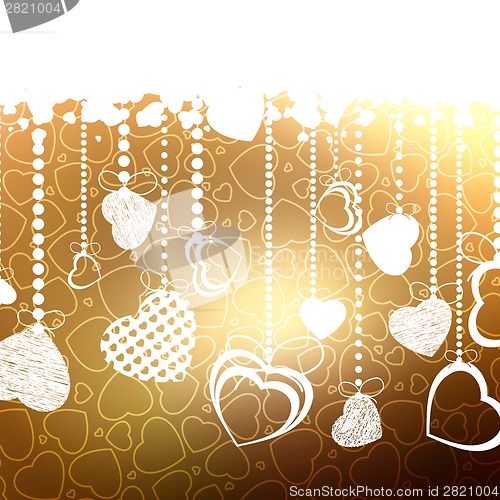 Image of Valentine card with copy space. EPS 8