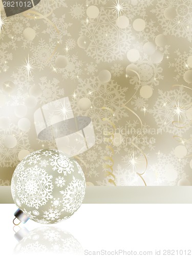 Image of Elegant christmas background with baubles. EPS 8