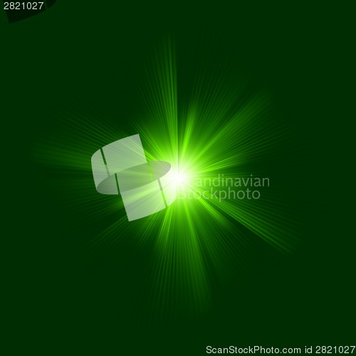 Image of Green color design with a burst. EPS 8