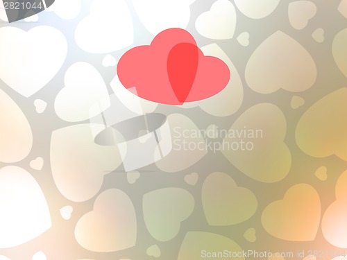 Image of Valentine's day postcard template. EPS 8