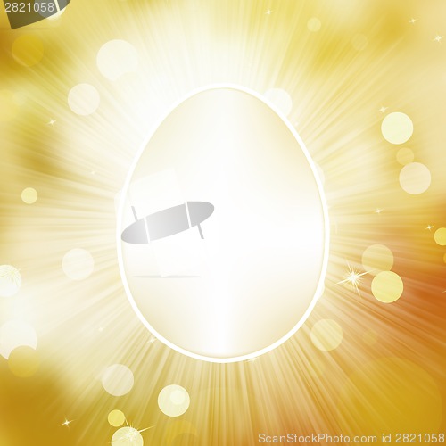 Image of Easter frane egg greeting card. EPS 10
