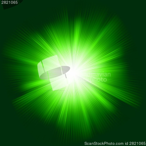 Image of Green color design with a burst. EPS 8
